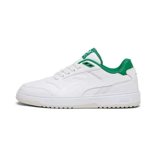 Produktbild: PUMA Unisex Doublecourt Leichtathletik-Schuh, Weiß, Archivgrün, 40 EU