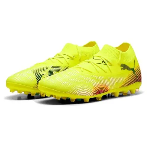 Produktbild: PUMA Unisex Future 8 Match MG Fussballschuh, Yellow ALERT Black-Sun Struck, 44 EU