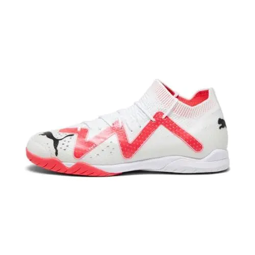Produktbild: Puma Unisex Future Ultimate Court Leichtathletik-Schuh, Weiß, Schwarz/Feuer-Orchidee, 45 EU