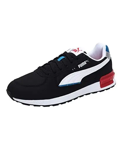 Produktbild: PUMA Unisex Graviton Leichtathletik-Schuh, Black White-Mykonos Blue-High Risk Red, 46 EU