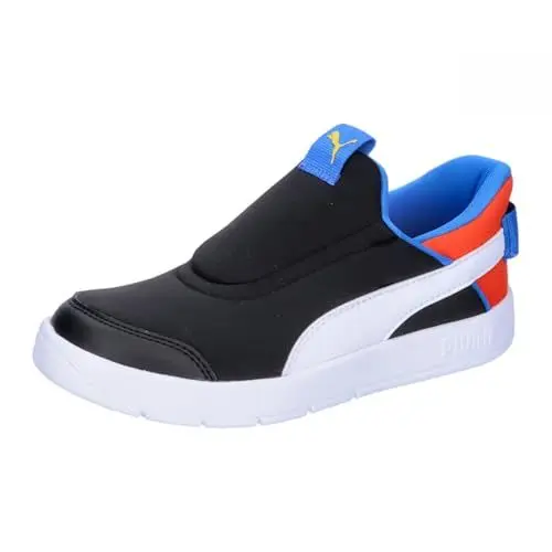 Produktbild: PUMA Unisex Kinder Courtflex V3 Sliptech Ps Sneaker, Puma Black Puma White Redmazing, 32 EU