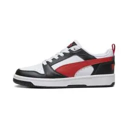 Produktbild: PUMA Unisex Kinder Rebound V6 Lo Jr Sneaker, Puma White For All Time Red Puma Black, 37.5 EU