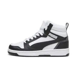 Produktbild: PUMA Unisex Kinder Rebound V6 Mid Jr Sneaker, Puma White Puma Black Shadow Gray, 37 EU