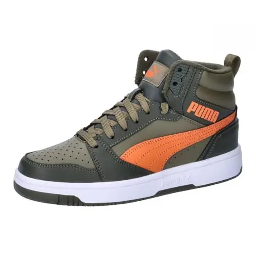 Produktbild: PUMA Unisex Kinder Rebound V6 Mid WTR Jr Sneaker, Dark Olive Maple Syrup Puma Olive, 38 EU
