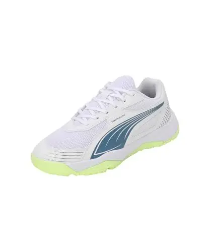 Produktbild: PUMA Unisex Kinder Solarflash Iii Jr Indoor Court Shoe, Puma White Blue Horizon, 28 EU