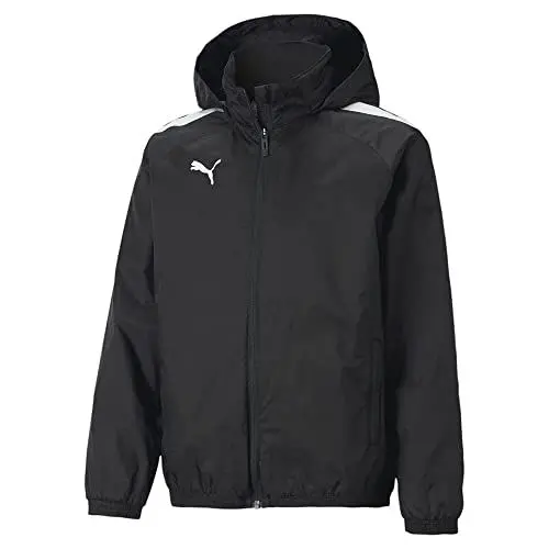 Produktbild: PUMA Unisex Kinder Teamliga All Weather JKT Jr Sweater, Puma Black-puma Black, 164