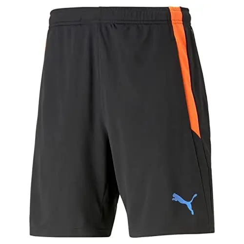 Produktbild: PUMA Unisex Kinder Teamliga Trainingsshorts 2 Jr (offene Taschen) Strick Shorts, Black-Blue Glimmer, 140