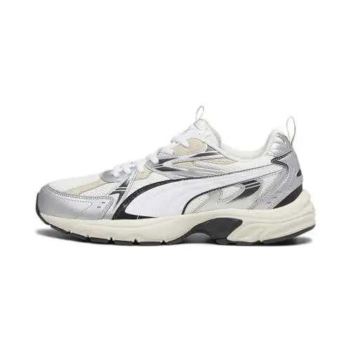 Produktbild: PUMA Unisex Milenio Tech Turnschuhe, Warm White White Silver, 39 EU
