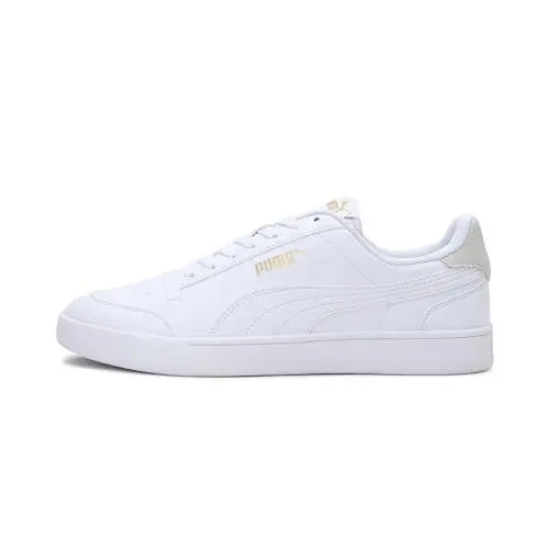 Produktbild: PUMA Unisex Puma Shuffle Sneaker, Puma White-Puma White-Puma Team Gold, 44.5 EU