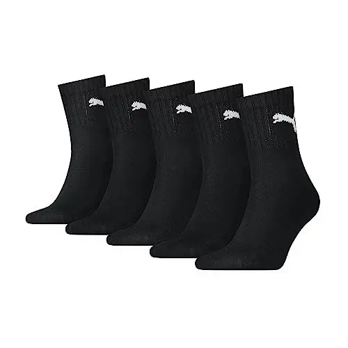 Produktbild: PUMA Unisex Puma Unisex Short Crew (5 Pack) Socks, Schwarz, 39-42 EU
