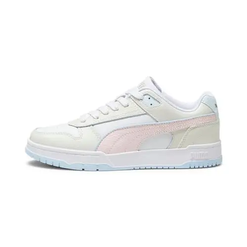 Produktbild: PUMA Unisex RBD GAME LOW Low-Top Trainers, PUMA WHITE-FROSTY PINK-VAPOR GRAY-ICY BLUE-PUMA GOLD, 40 EU