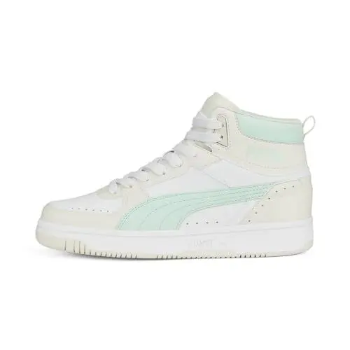 Produktbild: PUMA Unisex Rebound Joy Sneaker, Weiß Minty Burst Vapor Grau, 42.5 EU