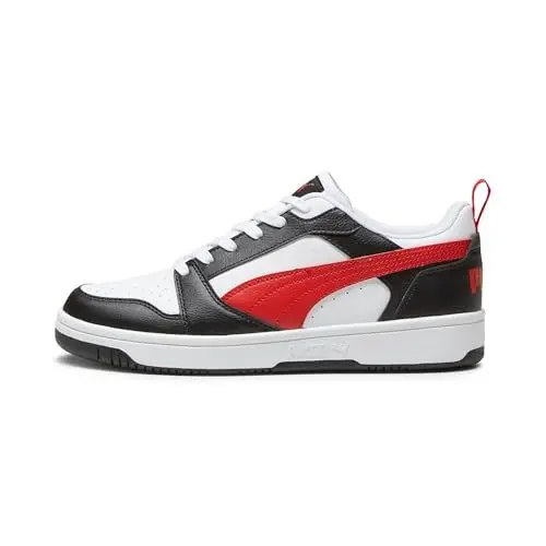 Produktbild: PUMA Unisex Rebound V6 Low Sneaker, White for All Time Red Black, 44 EU