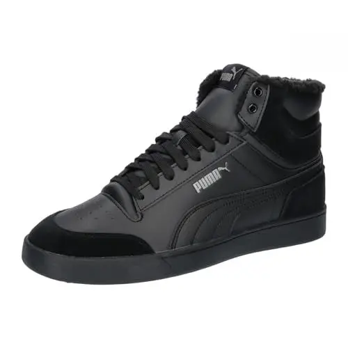 Produktbild: PUMA Unisex Shuffle Mid Fur Sneaker, Schwarz (Puma Black Puma Black Steel Gray), 39 EU