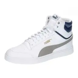 Produktbild: PUMA Unisex Shuffle Mid Turnschuhe, Puma White Concrete Gray Persian Blue Puma Gold, 42 EU