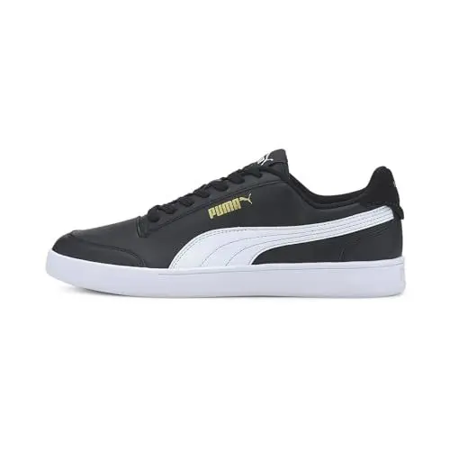 Produktbild: PUMA Unisex Shuffle Sneaker, Black White Team Gold, 42.5 EU