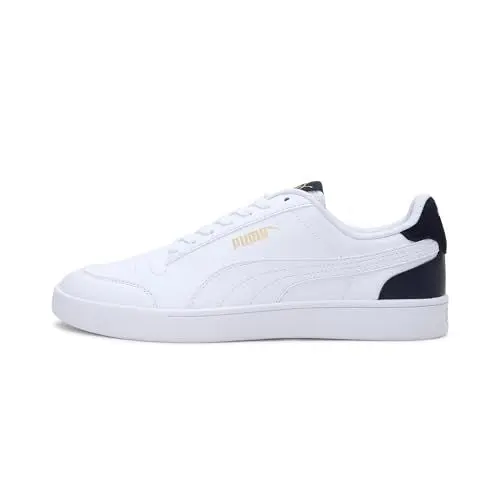 Produktbild: PUMA Unisex Shuffle Sneaker, Weiß Weiß Peacoat Team Gold, 43 EU