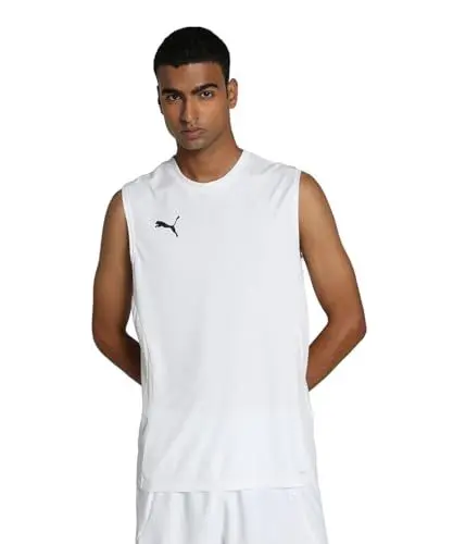 Produktbild: PUMA teamGOAL Sleeveless Jersey, Unisex-Erwachsene Fußballtrikot, PUMA White-PUMA Black-Feather Gray,