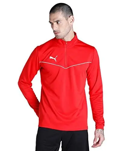 Produktbild: Puma Herren teamRISE 1/4 Zip Top T-Shirt, Red White, L