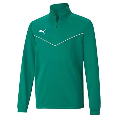 Produktbild: Puma Kinder teamRISE 1/4 Zip Top Jr Pullover, Pepper Green White, 152
