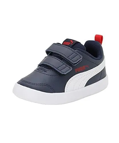 Produktbild: PUMA Jungen Unisex Kinder Courtflex V2 V Inf Sneaker, Peacoat High Risk Red, 25 EU