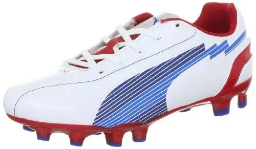Produktbild: Puma evoSPEED 5 FG Jr 102595, Unisex - Kinder Sportschuhe - Fußball, Weiss (white-limoges-ribbon red 01), EU 38 (UK 5) (US 6)