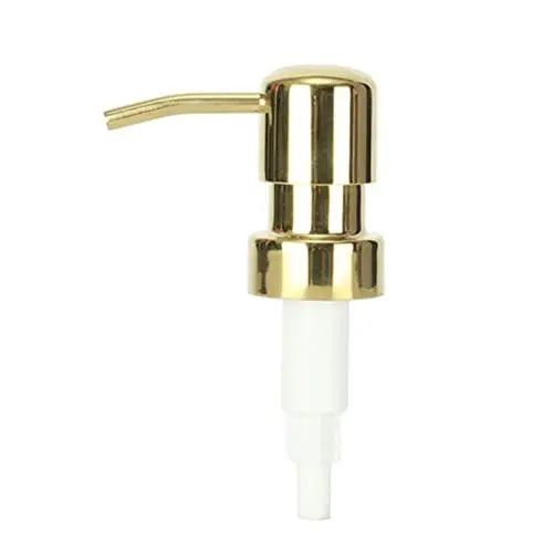 Produktbild: Pumpenkopf aus Edelstahl, Lotionspumpenkopf zum Aufdrücken, 28 Zähne/400 Gewinde Lotionspender, Ersatzpumpe für Shampoo und Seifenspender, helles Gold