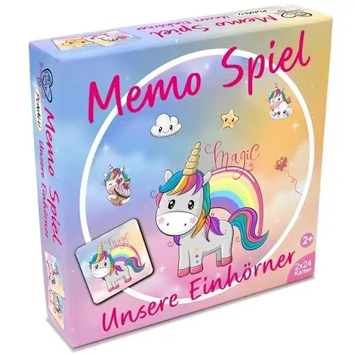 Produktbild: PUNALU - Einhorn Memorie für Kinder ab 2 Jahren, liebevolles erstes Baby Spielzeug, Memo Spiel, Kinderspielzeug, Lernspiele (Unsere Einhörner)