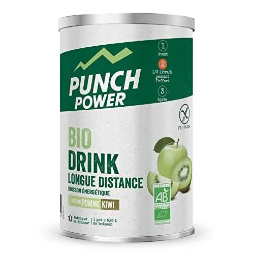 Produktbild: Punch POWER Französische Marke Sportgetränk für lange Distanzen Antioxidans Energielieferant Geschmacksrichtung Apfel-Kiwi 500 g