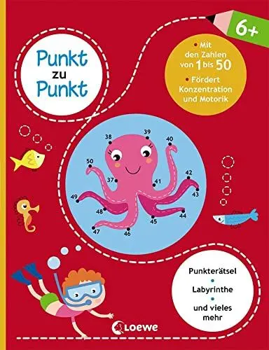 Produktbild: Punkt zu Punkt - Mit den Zahlen von 1 bis 50: Lernspiele für Kinder ab 6 Jahre
