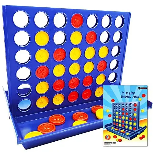 Produktbild: Pup Go 4 Gewinnt Battle, Vier Gewinnt Groß - 6 Ersatzchips enthalten, Vier Gewinnt Action, Spiel für Kinder 3+ 4 5 6 Jahren (Groß)