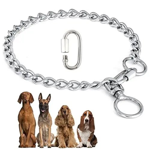 Produktbild: PUPPBUDD Hundehalskette mit Puppbudd Haken aus Edelstahl 3mm I Größe individuell einstellbar I Halskette,65-75CM