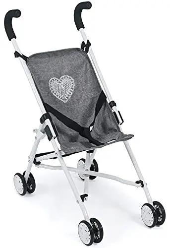Produktbild: Puppenbuggy Roma, Puppenwagen, Mini-Buggy, Jeans Grau