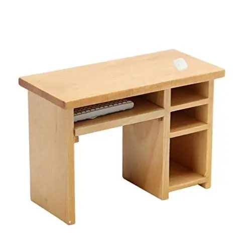 Produktbild: Puppenhaus Möbel Miniatur Holz Computer Schreibtisch Und Tastatur Modell Fee Gartenmöbel Puppenhaus Miniatur Zubehör