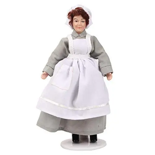 Produktbild: Puppenmenschen, Puppenhaus Miniatur Porzellan Puppe Modell Dekoration Ornament mit Ständer für Doullhouse Gebäude Im Maßstab 1:12(Koch)
