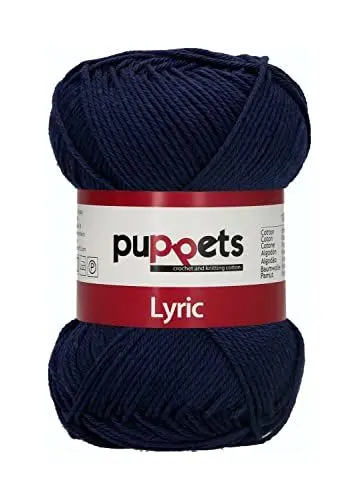 Produktbild: Puppets Lyric Stärke 4 4572004-05029 dunkelblau Häkelgarn, 100 % Baumwolle