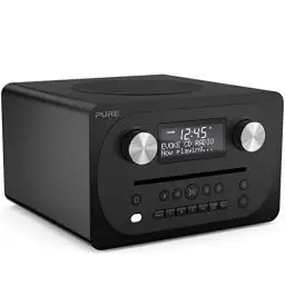 Produktbild: Pure Evoke C-D4 All-in-One-Musikanlage (CD, DAB/DAB+, Digitalradio, UKW-Radio, Internetradio, Bluetooth, Weckfunktionen und Sleep-Timer, 20 Senderspeicherplätze, AUX), Siena Schwarz