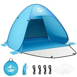 Produktbild: Purebox Pop Up Strandmuschel, tragbares Strandzelt - UV-Schutz 50+, 1-3 Personen/2-4 Personen Modelle, Dual Zip Design, leichtes Garten Grill Wanderzelt für die Familie