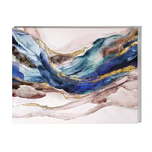 Produktbild: Pureday Bild Waves - Leinwandbild - Abstrakt - Handgemalt - ca. 100 x 76 cm