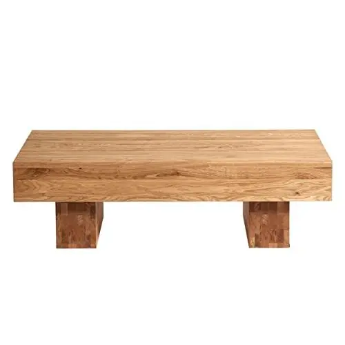 Produktbild: Pureday Couchtisch George - aus massivem Eichenholz - modern - ca. L120 cm