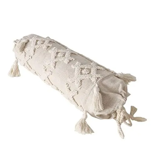 Produktbild: Pureday Deko-Kissen Blake - Kissenrolle inkl. Füllung - Boho Style - Leinen - ca. L45 x Ø18 cm