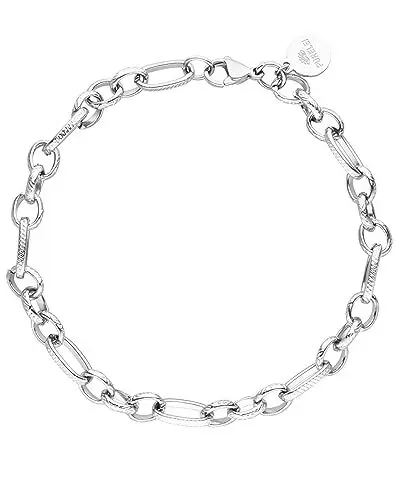 Produktbild: PURELEI® Fashion Show Armband (Silber) – Elegantes, verspieltes Damen Armband – Edelstahl 18K – Verstellbare Länge 16/17/19 cm – Hawaiianisch inspiriert