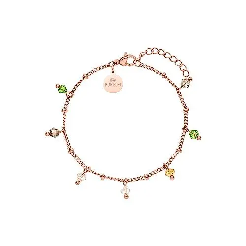 Produktbild: Purelei® Boho Armband (Roségold) – Elegantes, verspieltes Damen Armband – Edelstahl – Verstellbare Länge 16-19cm – Hawaiianisch inspiriert & wasserfest