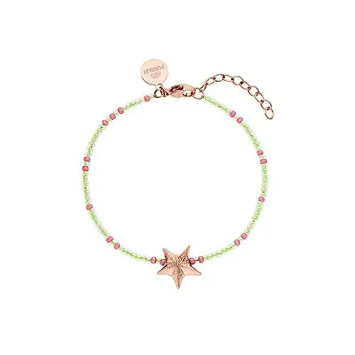 Produktbild: Purelei® Cheerful Armband, Wasserfestes Sommerliches Armband mit Glasperlen und Seestern-Anhänger, Armband aus Edelstahl, Geschenke für Mädchen und Damen,16-19 cm Länge verstellbar (Rosegold)