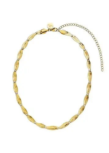 Produktbild: Purelei® Graceful Kette – Zweilagige Schlangenkette mit Zirkoniasteinen, Edelstahl in Gold, Silber oder Roségold, Länge 35–45 cm, 5,1 mm Dicke (Gold)