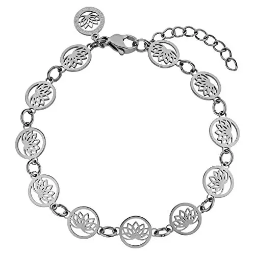 Produktbild: Purelei® Recognition Armband (Silber) – Elegantes, verspieltes Damen Armband – Edelstahl – Verstellbare Länge 16-19 cm – Hawaiianisch inspiriert & wasserfest