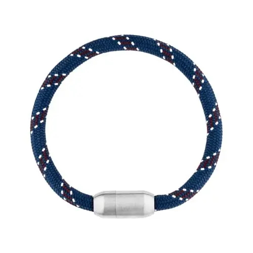 Produktbild: Purelei® Surfer Armband, Unisex Armband aus Baumwolle und langlebigem Edelstahl, Magnetarmband für Herren und Damen, Paracord Surferarmband Damen und Herren, Einheitsgröße (Silber, Edelstahl)