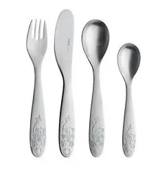 Produktbild: Puresigns SEVEN Medo Kinderbesteck Edelstahl Matt Silber 4-teilig