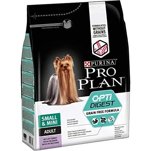 Produktbild: Pro Plan Grain Free Small & Mini Adult Senstive Digestion, Hundefutter trocken, reich an Truthahn, 1er Pack (1 x 2,5 kg)