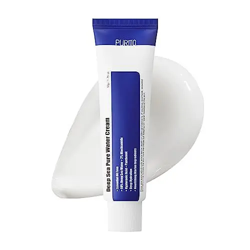 Produktbild: PURITO ÄTHERISCHE ÖLFREIE TIEFSEER PURE WASSER CREME 50g 1.7fl.oz, Feuchtigkeitscreme für Gesicht, Gesichtswassercreme, Vegan
